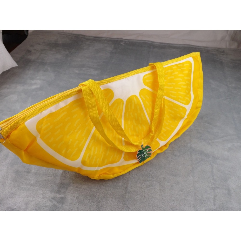 Cooler Bag Soft-Sided NWT Lemon Slice Lunch Bag Handles Zipper Summer Party Fun - Picture 11 of 16